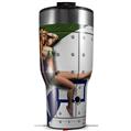 Skin Wrap Decal for 2017 RTIC Tumblers 40oz WWII Bomber War Plane Pin Up Girl (TUMBLER NOT INCLUDED)