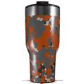 Skin Wrap Decal for 2017 RTIC Tumblers 40oz WraptorCamo Old School Camouflage Camo Orange Burnt (TUMBLER NOT INCLUDED)
