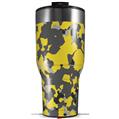 Skin Wrap Decal for 2017 RTIC Tumblers 40oz WraptorCamo Old School Camouflage Camo Yellow (TUMBLER NOT INCLUDED)