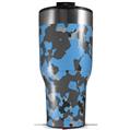 Skin Wrap Decal for 2017 RTIC Tumblers 40oz WraptorCamo Old School Camouflage Camo Blue Medium (TUMBLER NOT INCLUDED)
