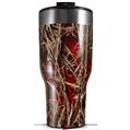Skin Wrap Decal for 2017 RTIC Tumblers 40oz WraptorCamo Grassy Marsh Camo Red (TUMBLER NOT INCLUDED)