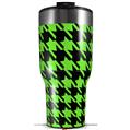 Skin Wrap Decal for 2017 RTIC Tumblers 40oz Houndstooth Neon Lime Green on Black (TUMBLER NOT INCLUDED)