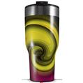 Skin Wrap Decal for 2017 RTIC Tumblers 40oz Alecias Swirl 01 Yellow (TUMBLER NOT INCLUDED)
