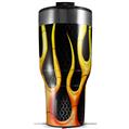 Skin Wrap Decal for 2017 RTIC Tumblers 40oz Metal Flames (TUMBLER NOT INCLUDED)