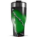 Skin Wrap Decal for 2017 RTIC Tumblers 40oz Barbwire Heart Green (TUMBLER NOT INCLUDED)