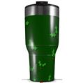 Skin Wrap Decal for 2017 RTIC Tumblers 40oz Christmas Holly Leaves on Green (TUMBLER NOT INCLUDED)