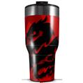 Skin Wrap Decal for 2017 RTIC Tumblers 40oz Oriental Dragon Black on Red (TUMBLER NOT INCLUDED)