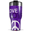Skin Wrap Decal for 2017 RTIC Tumblers 40oz Love and Peace Purple (TUMBLER NOT INCLUDED)