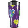Skin Wrap Decal for 2017 RTIC Tumblers 40oz Crazy Hearts (TUMBLER NOT INCLUDED)