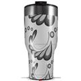 Skin Wrap Decal for 2017 RTIC Tumblers 40oz Petals Gray (TUMBLER NOT INCLUDED)