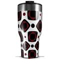 Skin Wrap Decal for 2017 RTIC Tumblers 40oz Red And Black Squared (TUMBLER NOT INCLUDED)