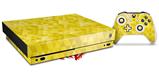Skin Wrap compatible with XBOX One X Console and Controller Triangle Mosaic Yellow