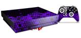 Skin Wrap compatible with XBOX One X Console and Controller HEX Purple