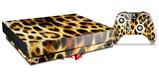 Skin Wrap compatible with XBOX One X Console and Controller Fractal Fur Leopard