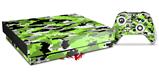Skin Wrap compatible with XBOX One X Console and Controller WraptorCamo Digital Camo Neon Green