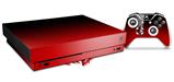 Skin Wrap compatible with XBOX One X Console and Controller Smooth Fades Red Black