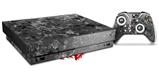 Skin Wrap compatible with XBOX One X Console and Controller Marble Granite 06 Black Gray