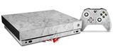 Skin Wrap compatible with XBOX One X Console and Controller Marble Granite 09 White Gray