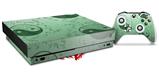 Skin Wrap compatible with XBOX One X Console and Controller Feminine Yin Yang Green