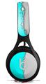 WraptorSkinz Skin Decal Wrap compatible with Beats EP Headphones Ripped Colors Neon Teal Gray Skin Only HEADPHONES NOT INCLUDED
