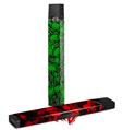 Skin Decal Wrap 2 Pack for Juul Vapes Scattered Skulls Green JUUL NOT INCLUDED