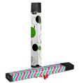 Skin Decal Wrap 2 Pack for Juul Vapes Lots of Dots Green on White JUUL NOT INCLUDED