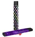 Skin Decal Wrap 2 Pack for Juul Vapes Pastel Hearts on Black JUUL NOT INCLUDED