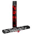 Skin Decal Wrap 2 Pack for Juul Vapes Skulls Confetti Red JUUL NOT INCLUDED