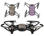 Skin Decal Wrap 2 Pack for DJI Ryze Tello Drone Pastel Abstract Gray and Purple DRONE NOT INCLUDED