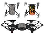 Skin Decal Wrap 2 Pack for DJI Ryze Tello Drone Diamond Plate Metal 02 DRONE NOT INCLUDED