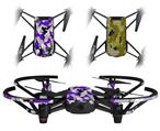Skin Decal Wrap 2 Pack for DJI Ryze Tello Drone Sexy Girl Silhouette Camo Purple DRONE NOT INCLUDED