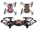 Skin Decal Wrap 2 Pack for DJI Ryze Tello Drone Sexy Girl Silhouette Camo Red DRONE NOT INCLUDED