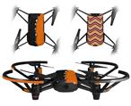 Skin Decal Wrap 2 Pack for DJI Ryze Tello Drone Ripped Colors Black Orange DRONE NOT INCLUDED