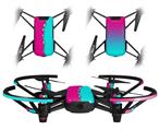 Skin Decal Wrap 2 Pack for DJI Ryze Tello Drone Ripped Colors Hot Pink Neon Teal DRONE NOT INCLUDED