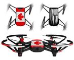 Skin Decal Wrap 2 Pack for DJI Ryze Tello Drone Canadian Canada Flag DRONE NOT INCLUDED