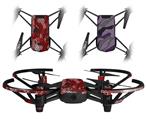 Skin Decal Wrap 2 Pack for DJI Ryze Tello Drone HEX Mesh Camo 01 Red Bright DRONE NOT INCLUDED