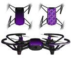 Skin Decal Wrap 2 Pack for DJI Ryze Tello Drone Smooth Fades Purple Black DRONE NOT INCLUDED