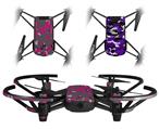 Skin Decal Wrap 2 Pack for DJI Ryze Tello Drone WraptorCamo Old School Camouflage Camo Fuschia Hot Pink DRONE NOT INCLUDED