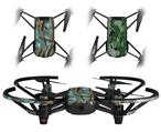 Skin Decal Wrap 2 Pack for DJI Ryze Tello Drone WraptorCamo Grassy Marsh Camo Neon Teal DRONE NOT INCLUDED
