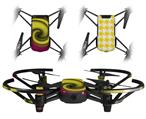 Skin Decal Wrap 2 Pack for DJI Ryze Tello Drone Alecias Swirl 01 Yellow DRONE NOT INCLUDED