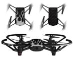 Skin Decal Wrap 2 Pack for DJI Ryze Tello Drone Metal Flames Chrome DRONE NOT INCLUDED