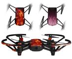 Skin Decal Wrap 2 Pack for DJI Ryze Tello Drone Fire Flower DRONE NOT INCLUDED