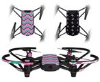Skin Decal Wrap 2 Pack for DJI Ryze Tello Drone Zig Zag Teal Pink Purple DRONE NOT INCLUDED