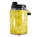 Skin Decal Wrap for Yeti Half Gallon Jug Triangle Mosaic Yellow - JUG NOT INCLUDED by WraptorSkinz