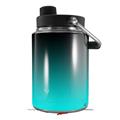 Skin Decal Wrap for Yeti Half Gallon Jug Smooth Fades Neon Teal Black - JUG NOT INCLUDED by WraptorSkinz