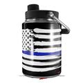 Skin Decal Wrap for Yeti Half Gallon Jug Brushed USA American Flag Blue Line - JUG NOT INCLUDED by WraptorSkinz