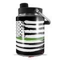Skin Decal Wrap for Yeti Half Gallon Jug Brushed USA American Flag Green Line - JUG NOT INCLUDED by WraptorSkinz