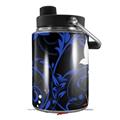 Skin Decal Wrap for Yeti Half Gallon Jug Twisted Garden Blue and White - JUG NOT INCLUDED by WraptorSkinz