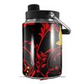 Skin Decal Wrap for Yeti Half Gallon Jug Twisted Garden Red and Yellow - JUG NOT INCLUDED by WraptorSkinz