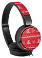 Decal style Skin Wrap for Sony MDR ZX110 Headphones Ugly Holiday Christmas Sweater - Christmas Trees Red 01 (HEADPHONES NOT INCLUDED)